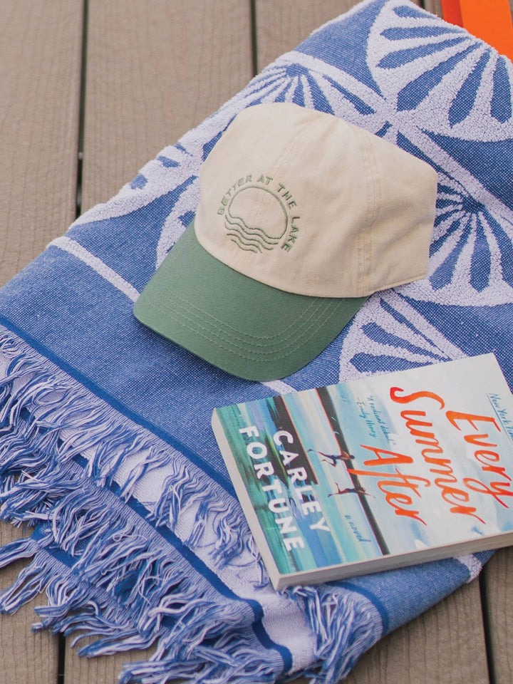front view Better at the Lake Hat — essential lake life cap for sunny days, boating, and casual outdoor adventures by Onyx Native

