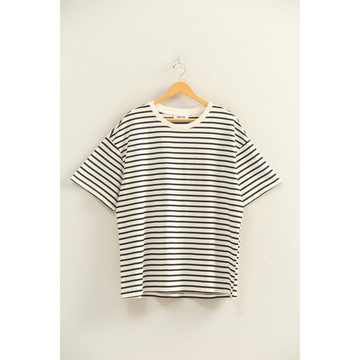 Jennie Oversized stripe basic tee