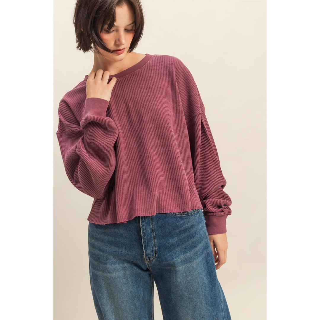 Cherry Daze waffle long sleeve