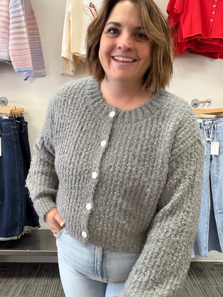 Alpaca fluffy cardigan