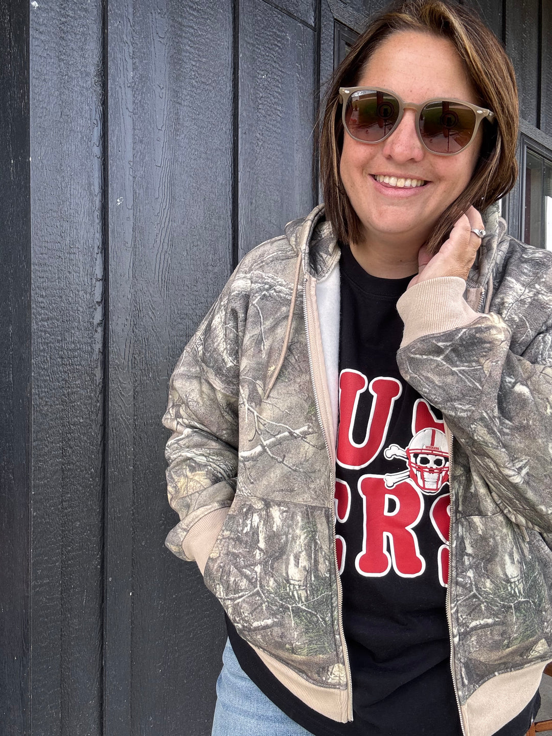 Camo see me zip jacket