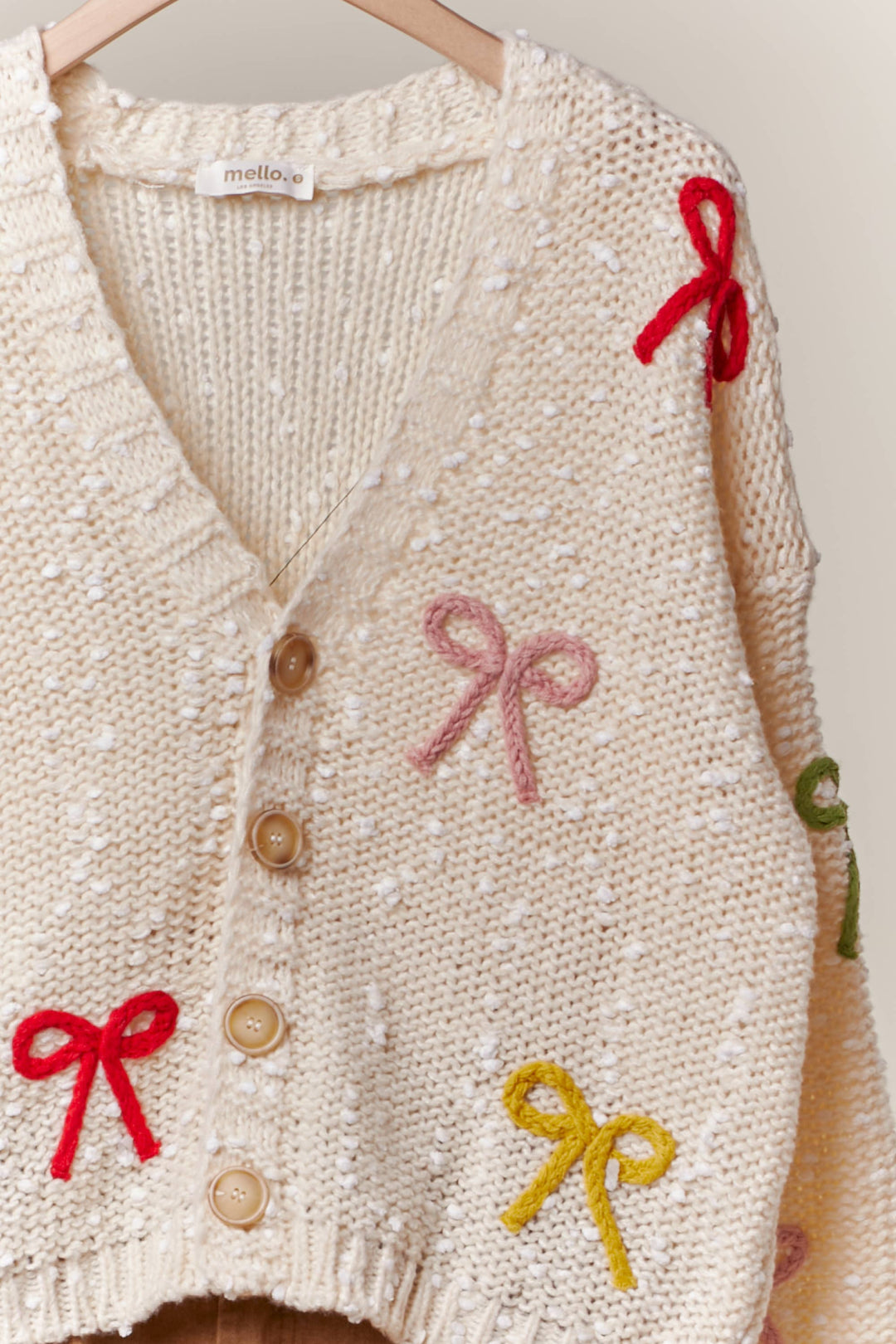 Ribbon Button Down Cardigan