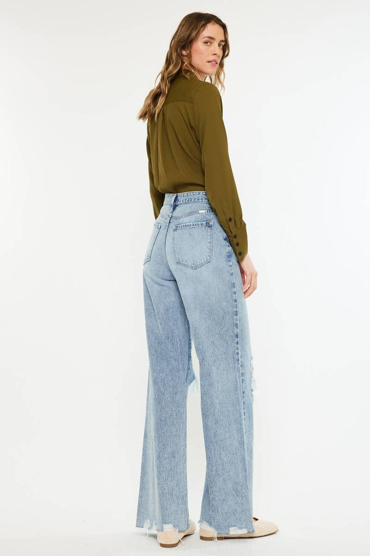 OPEN PACK ULTRA HIGH RISE WIDE LEG JEANS