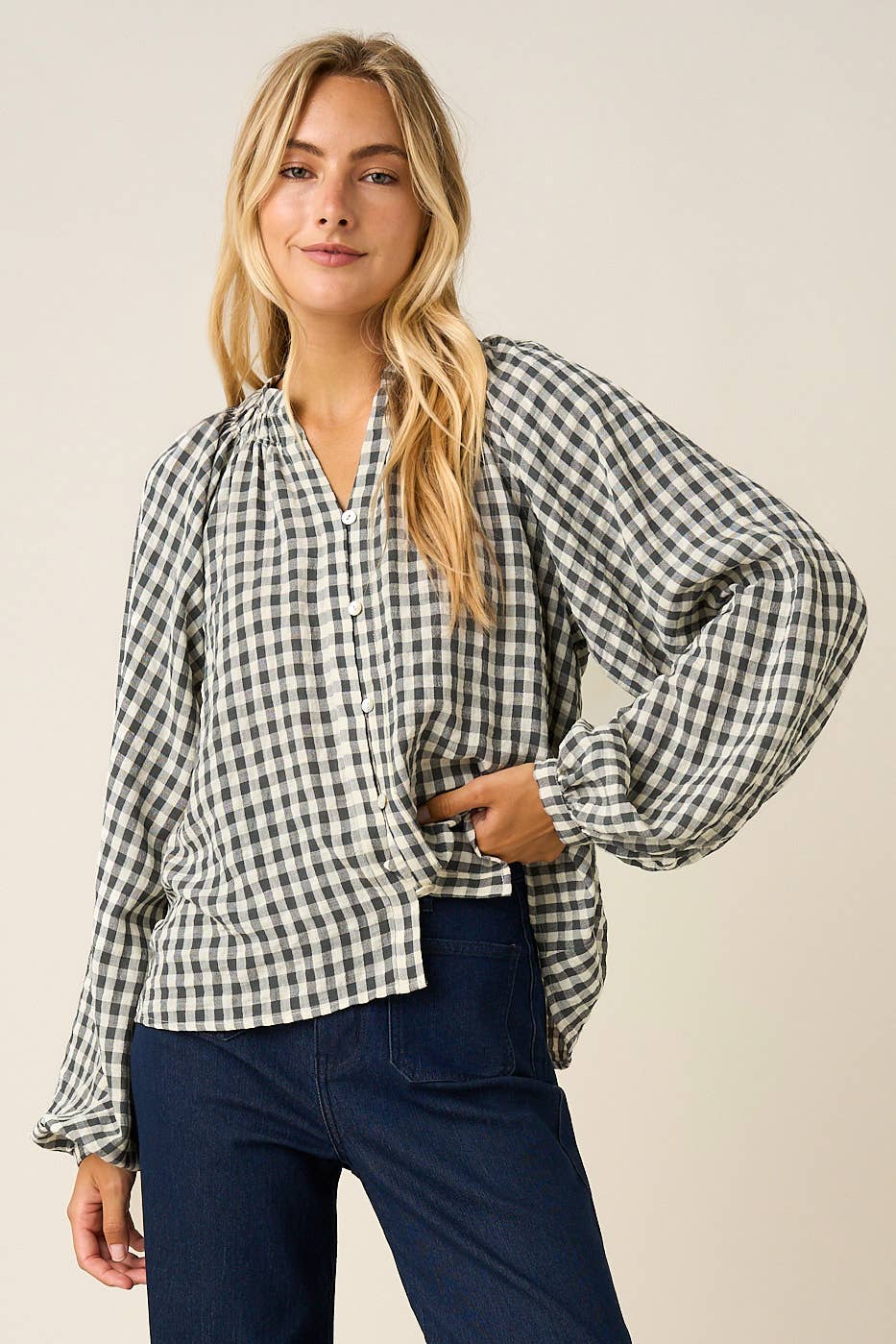 Bentley Gingham Blouse