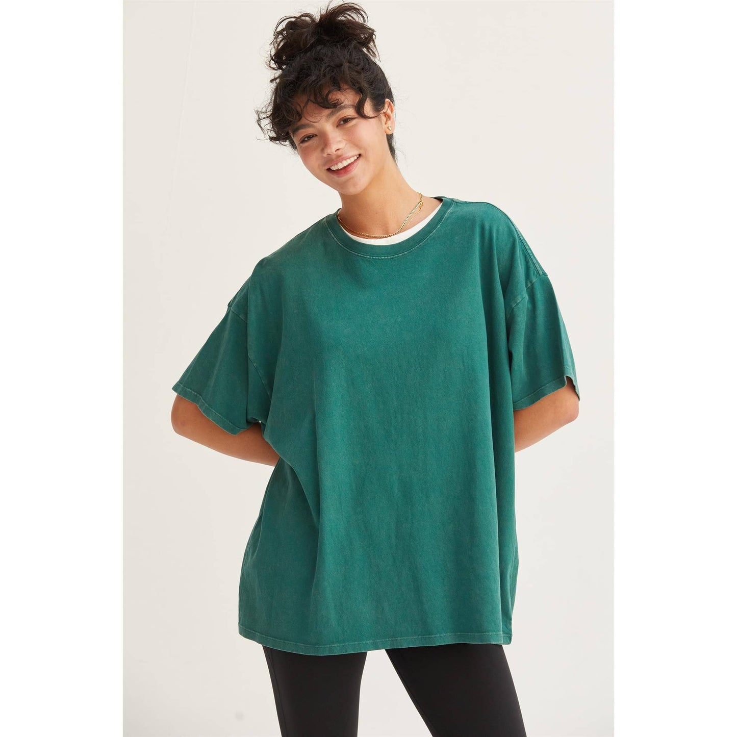 COOL OVERSIZED DISTRESSED COTTON T-SHIRT