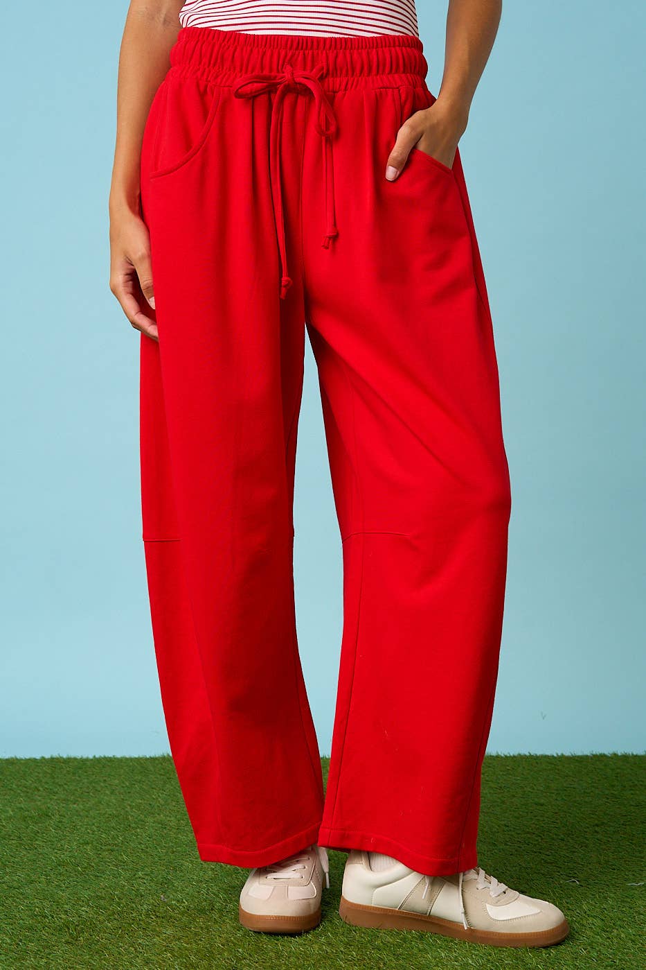 Terry Barrel Pull-on Pants|Boutique Barrel Pants
