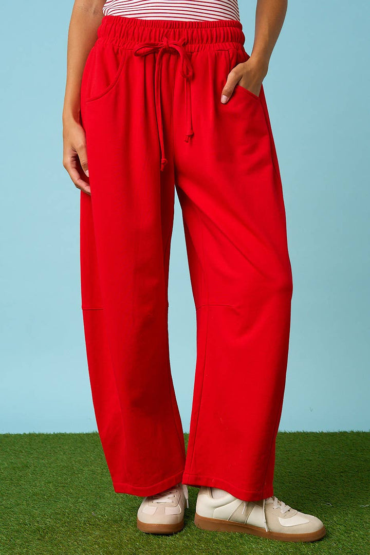 Terry Barrel Pull-on Pants|Boutique Barrel Pants