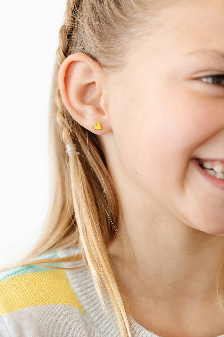 Enamel Heart Earrings