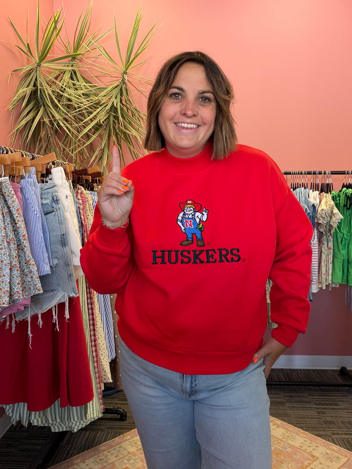 Herbie Huskers Embroidered Mockneck