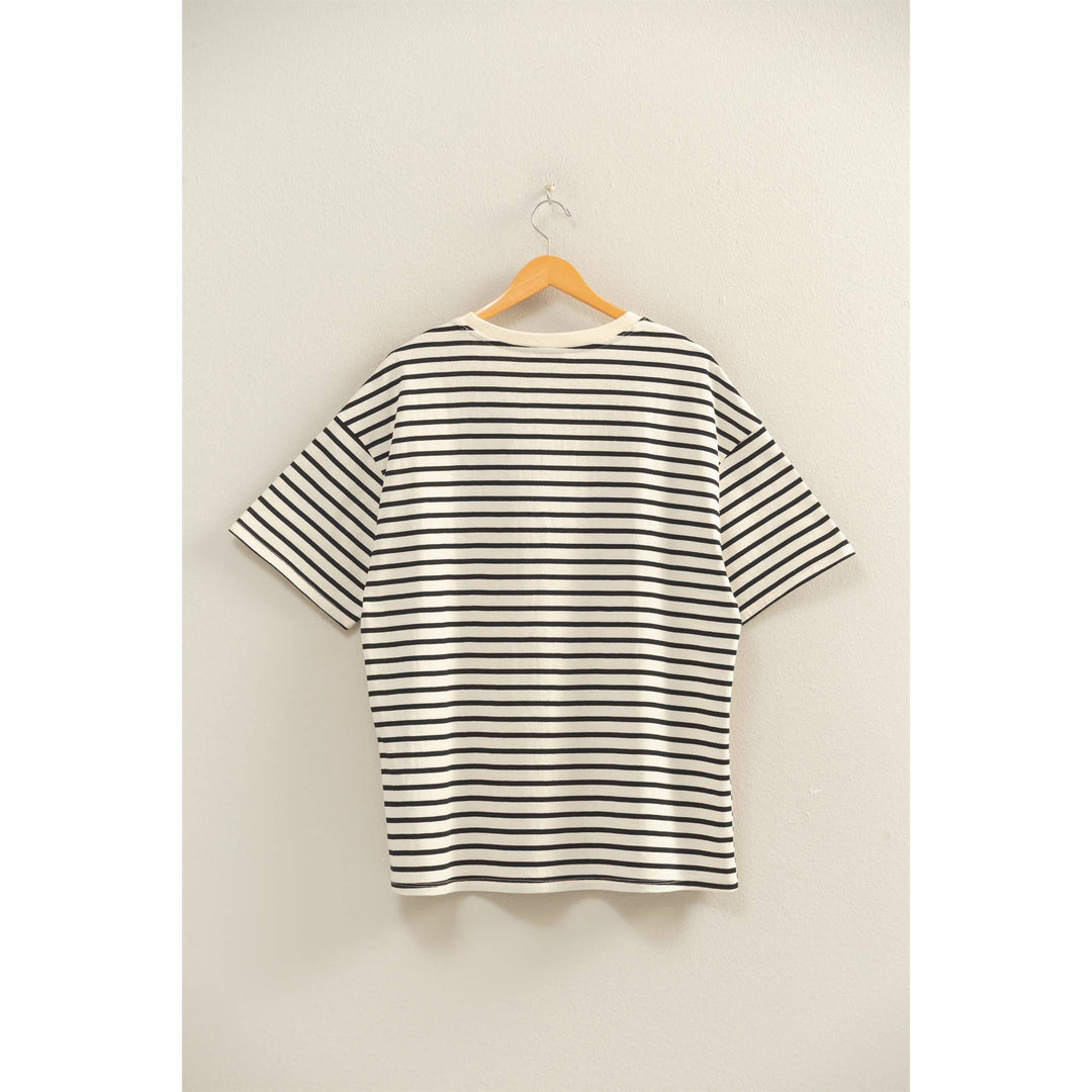 Jennie Oversized stripe basic tee