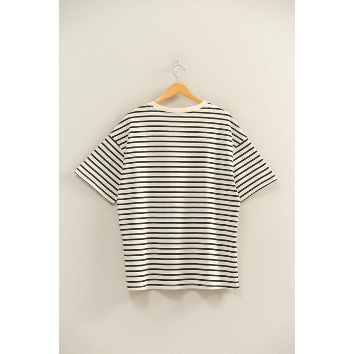 Jennie Oversized stripe basic tee