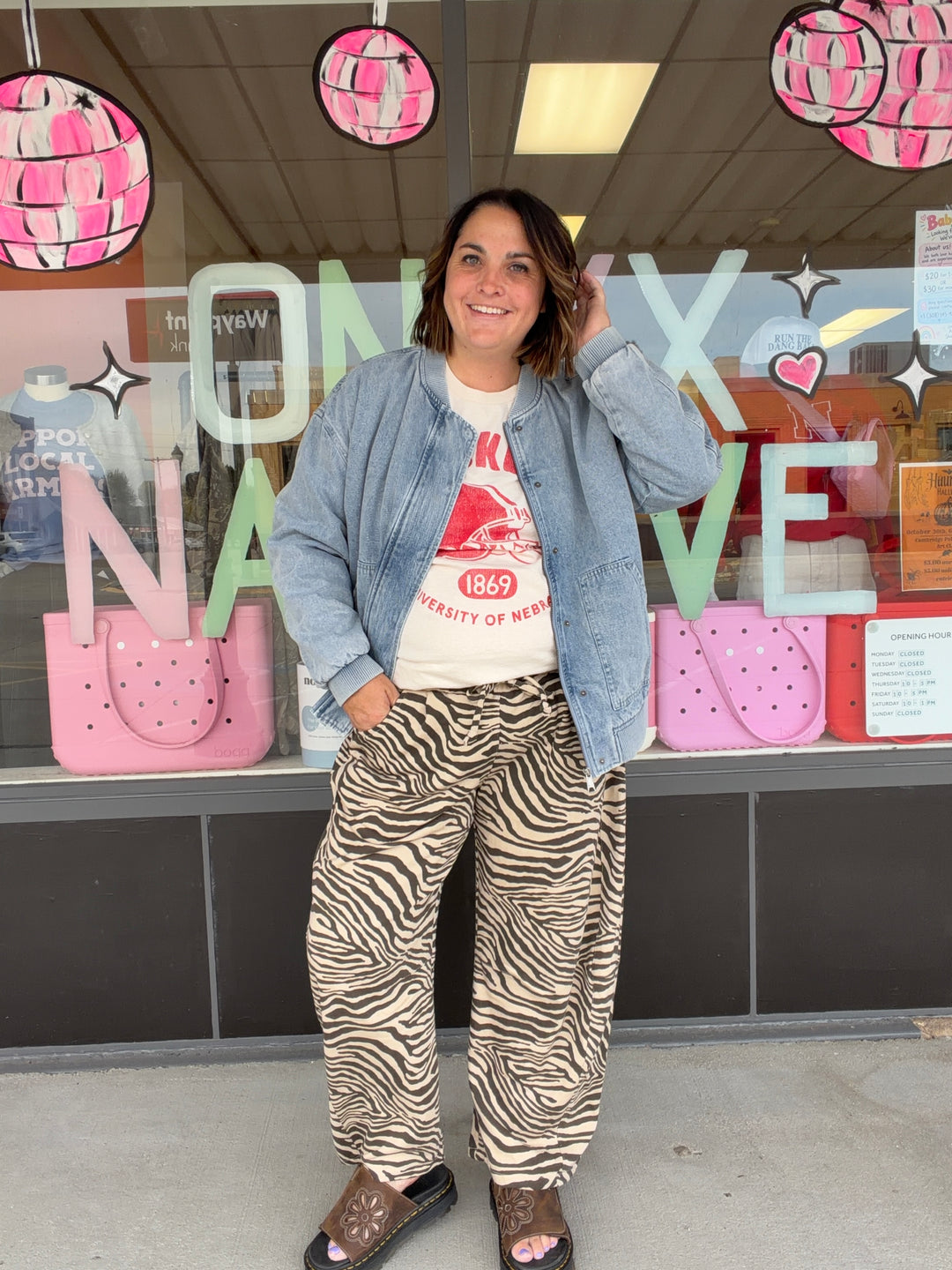 Zebra Barrel Print pull on pant|Boutique pants