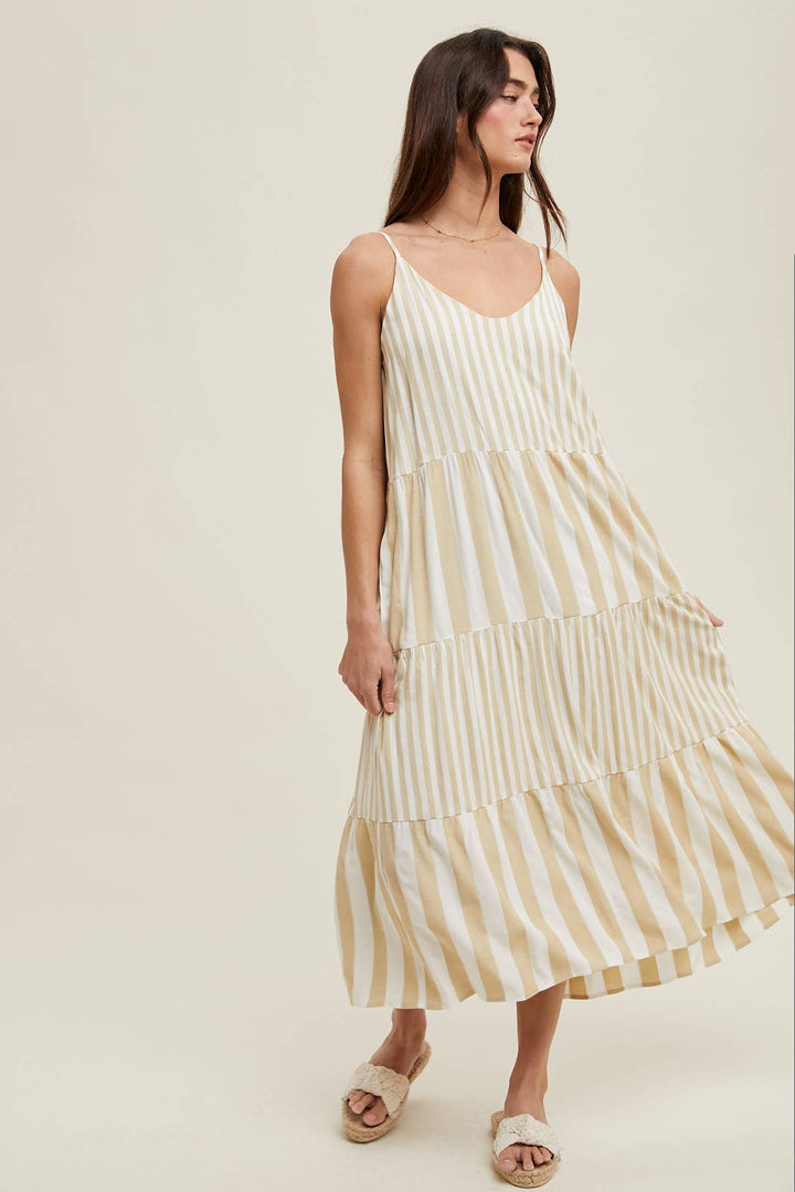Lauren Striped Midi Dress
