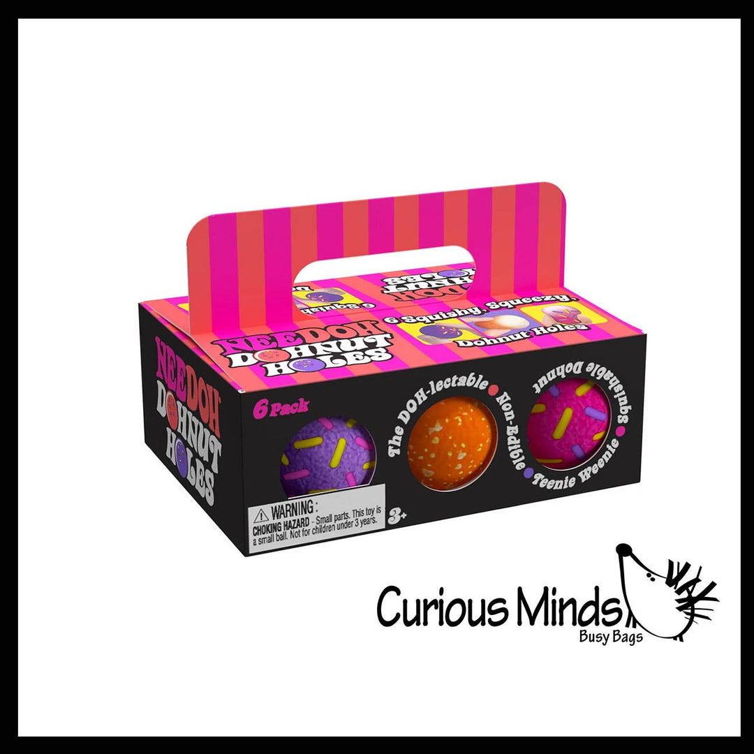 1 Nee-Doh Donut Holes Teenie Tiny Nee-Doh 6 Pack Soft Doh Fi