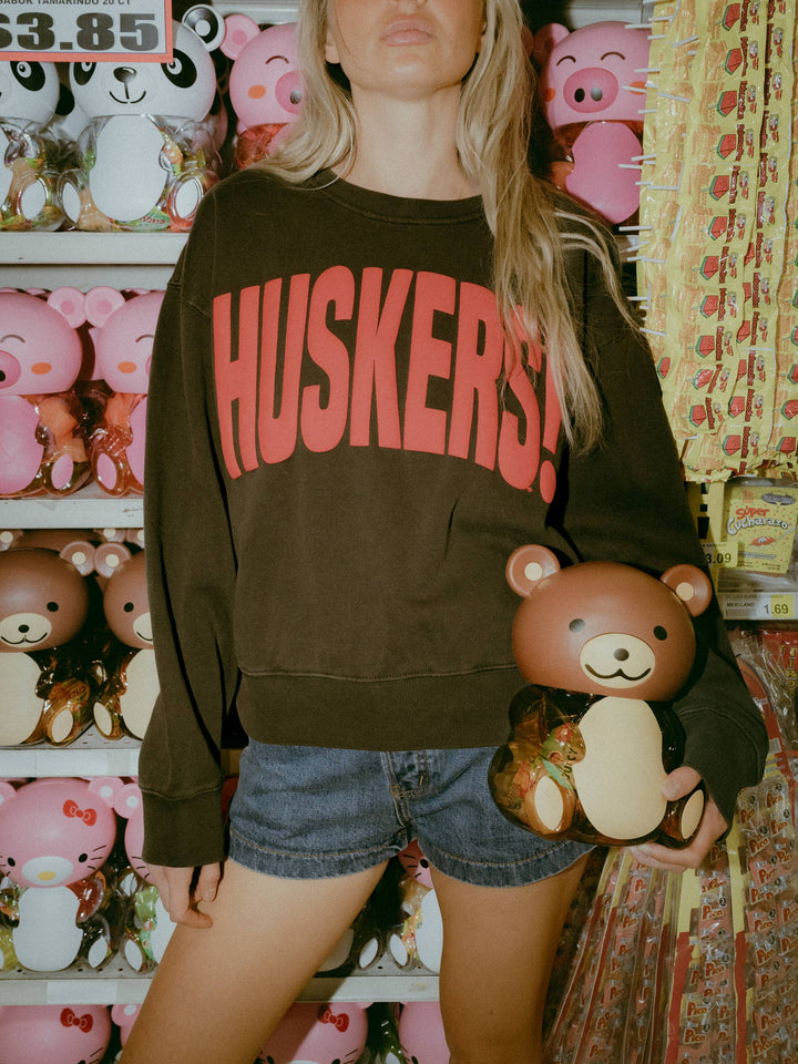 Nebraska Huskers Mono Puff Ink Smoke Hi-Dive Sweatshirt