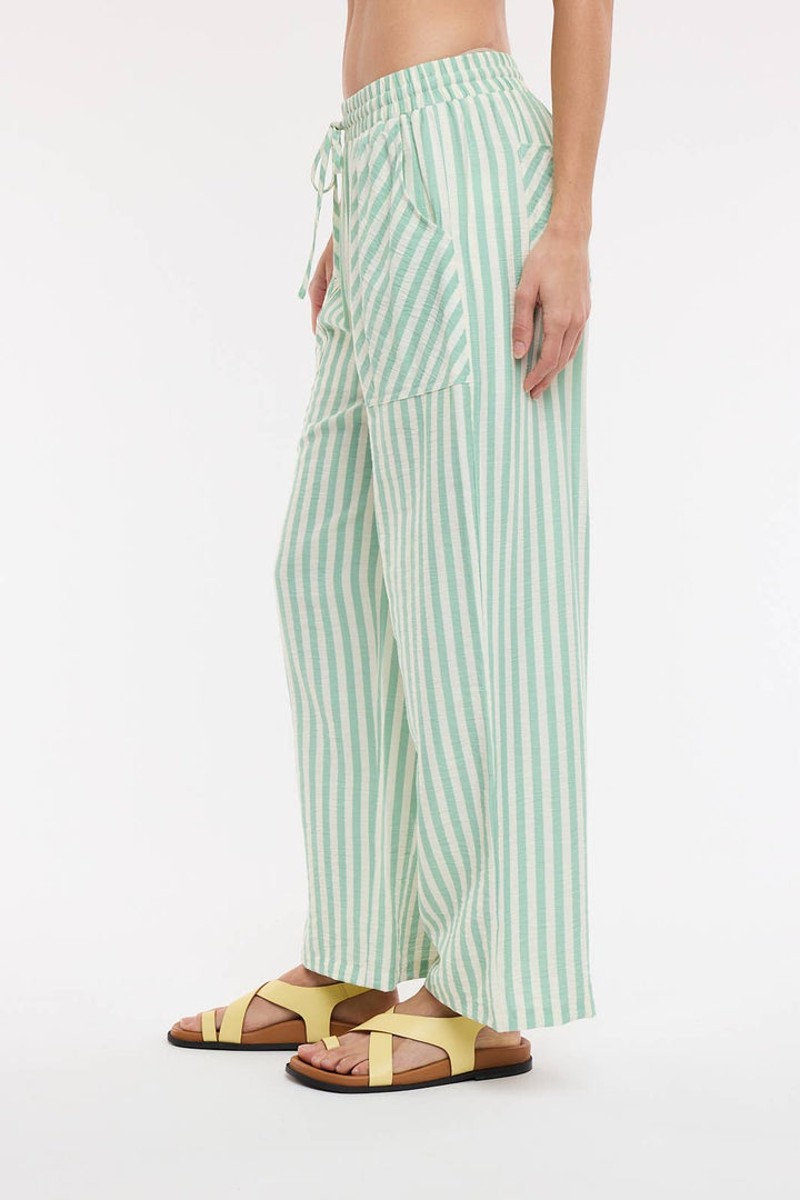 STRIPED PANTS WITH DRAWSTRING