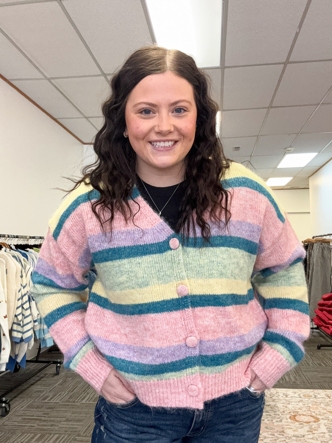 Sweet Claire striped cardigan