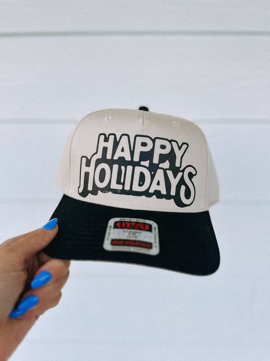 Happy holidays trucker hat