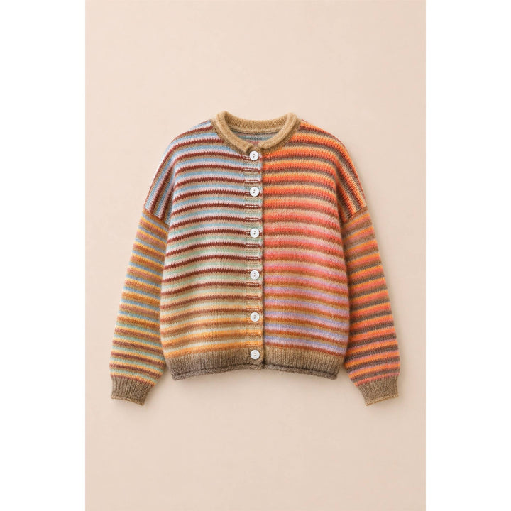 Judy Mocha Rainbow Cardigan