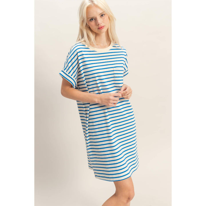 Belly Striped T-Shirt Mini Dress