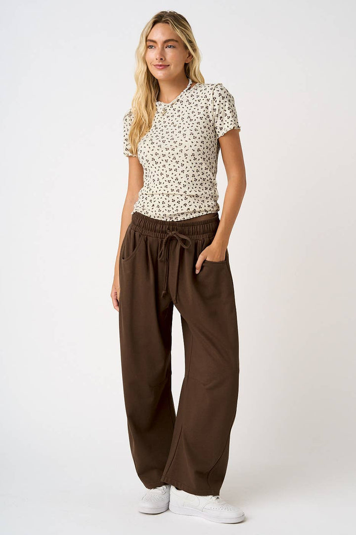 Terry Barrel Pull-on Pants|Boutique Barrel Pants