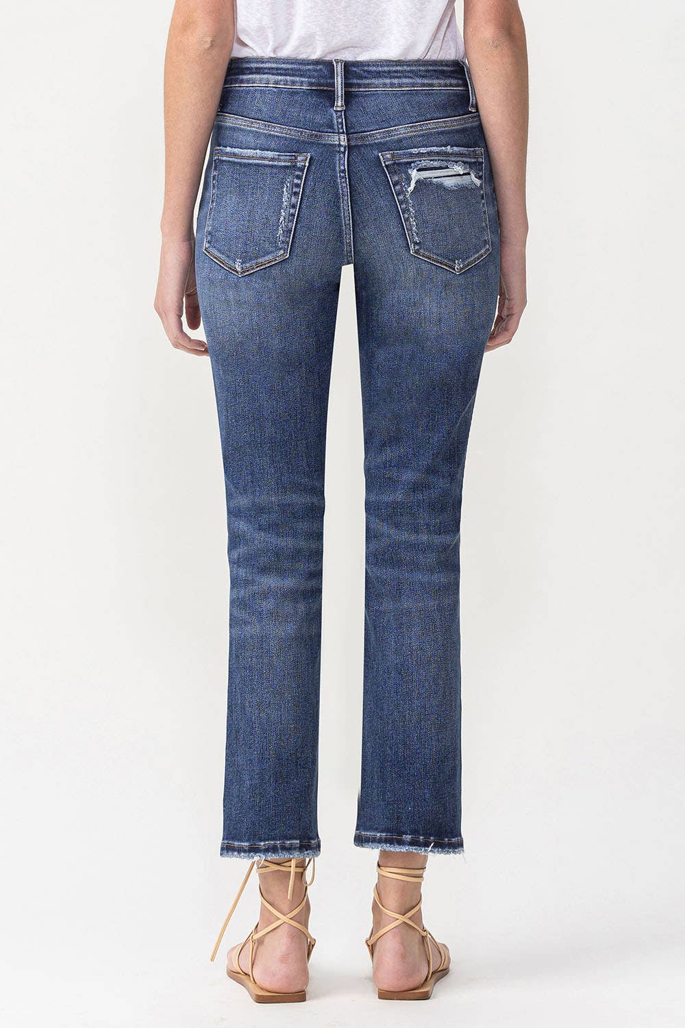 VINTAGE HIGH RISE STRETCH CROP STRAIGHT JEAN -Solidarity