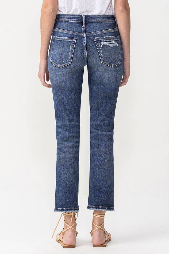 VINTAGE HIGH RISE STRETCH CROP STRAIGHT JEAN -Solidarity