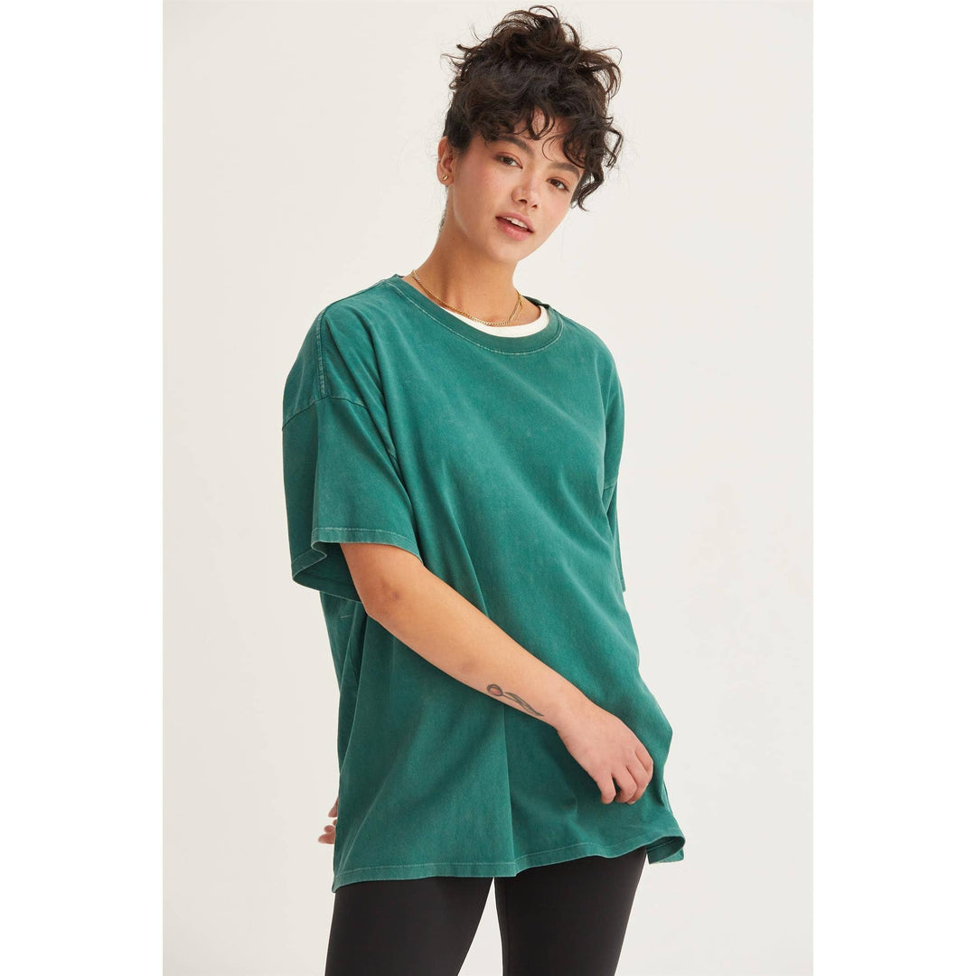 Cool Oversized Distressed Cotton T-shirt