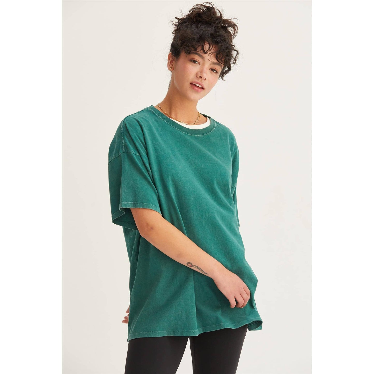 COOL OVERSIZED DISTRESSED COTTON T-SHIRT