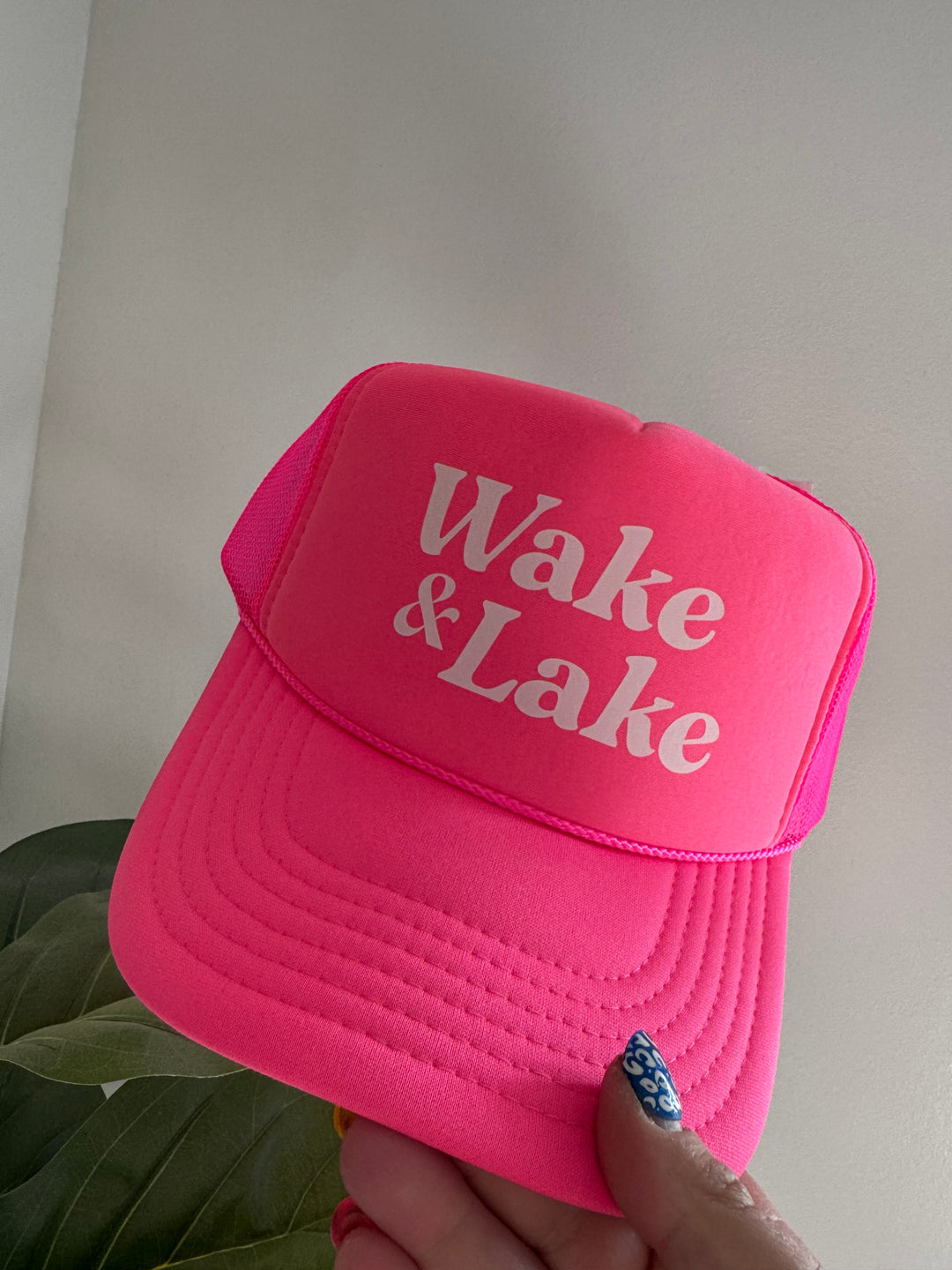 Wake & Lake Wholesale Foam Trucker Cap: Hot Pink