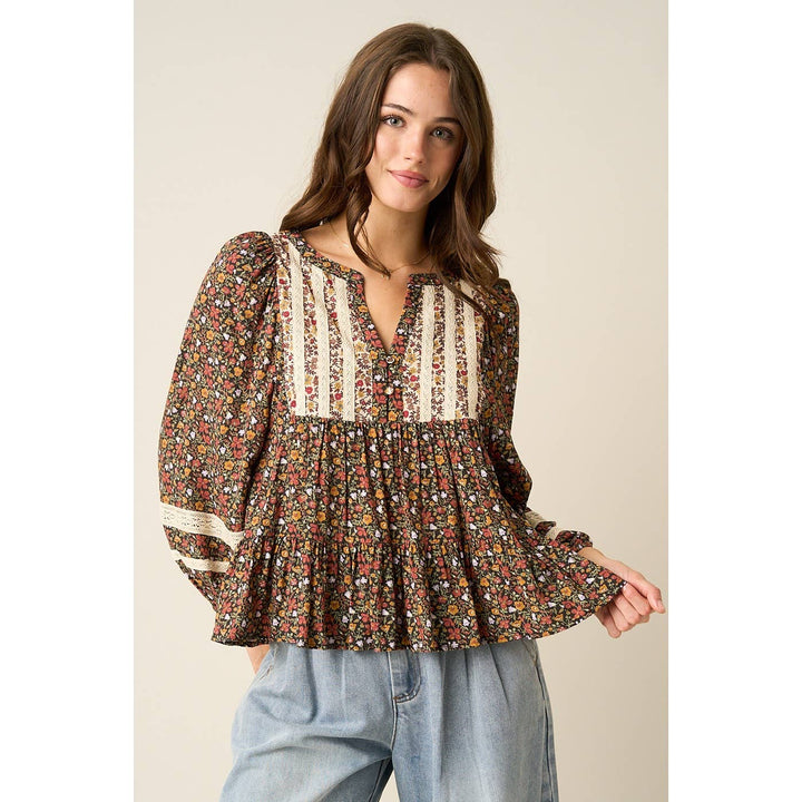 Gracelyn Floral Patchwork Blouse