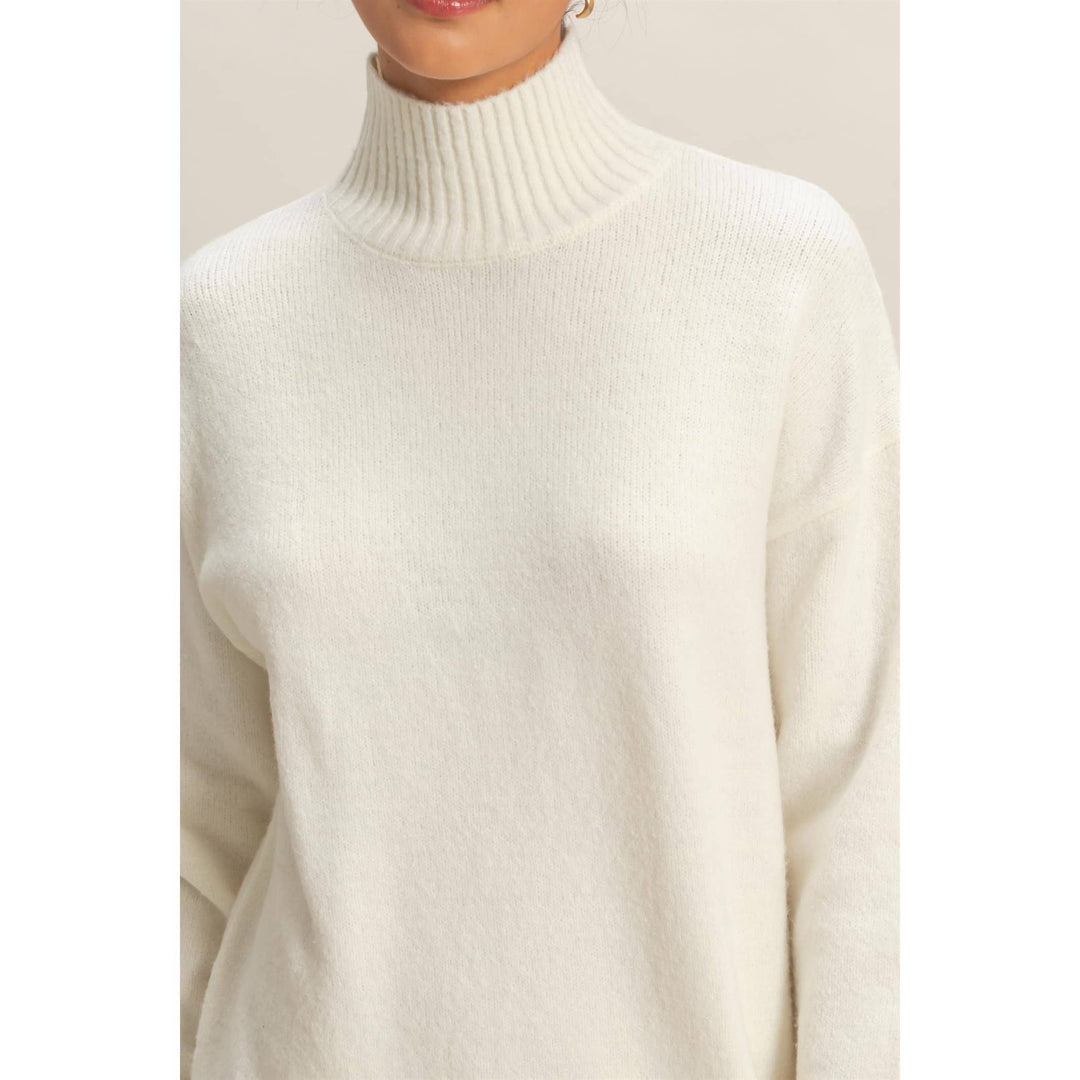 High Neck Sweater Mini Dress