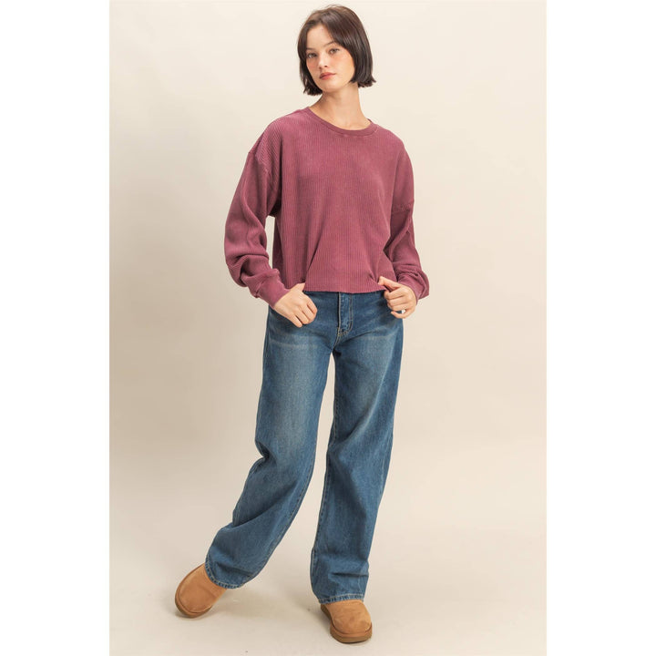 Cherry Daze waffle long sleeve