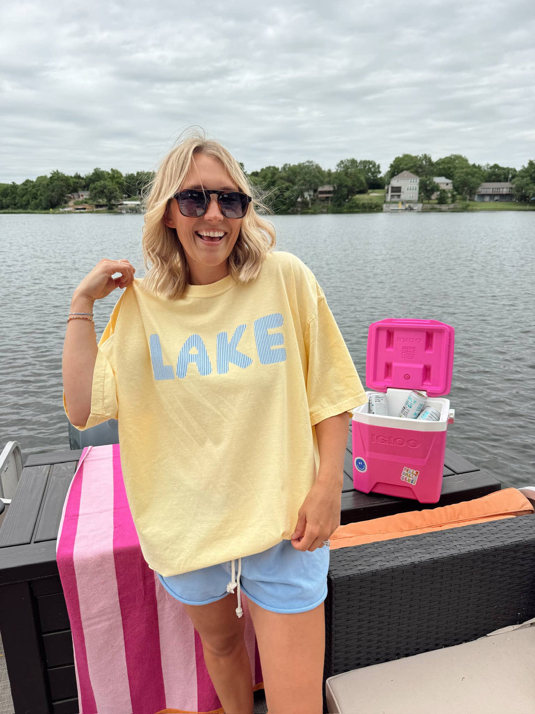 Striped Lake Tee