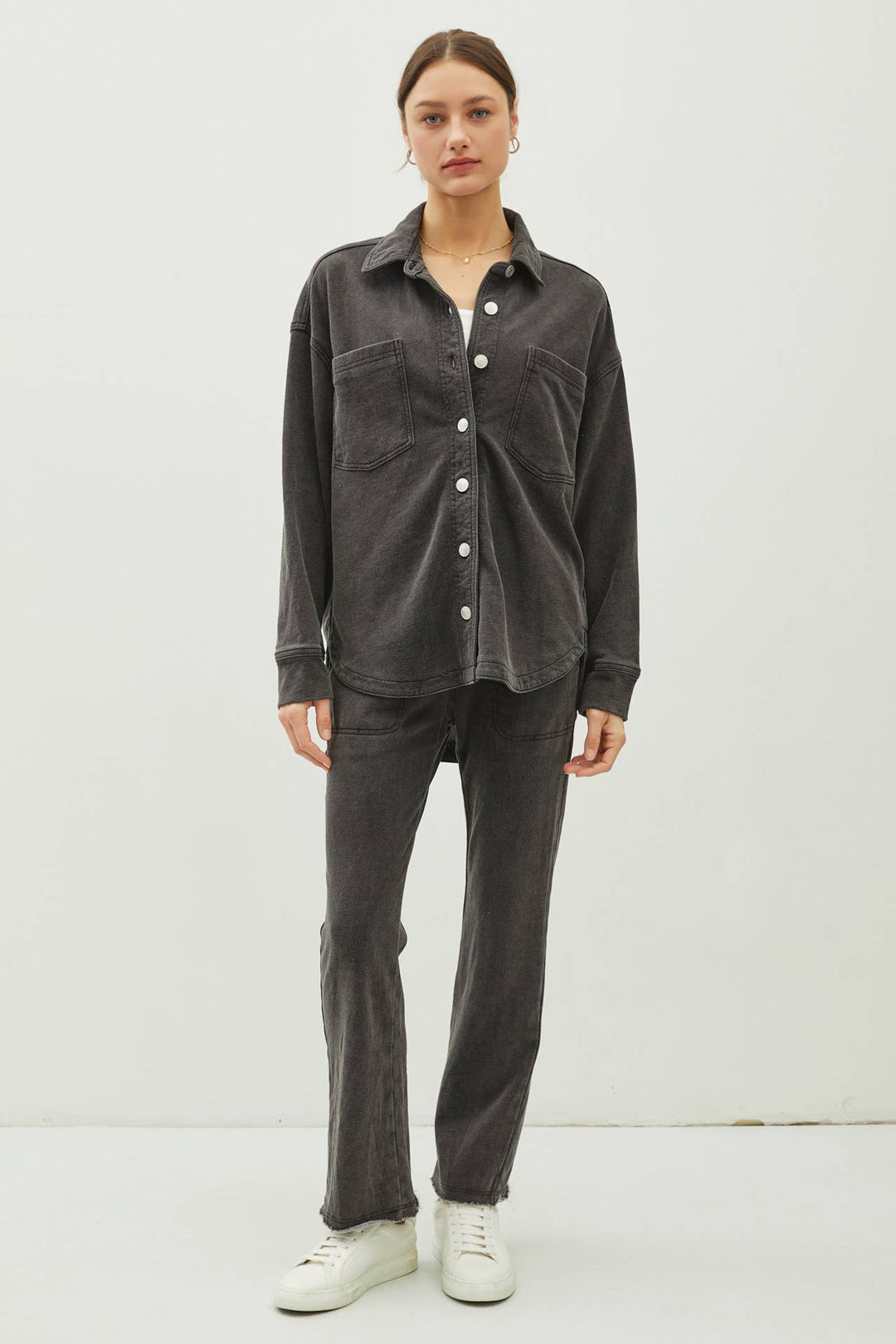 OVERSIZED SHACKET : Charcoal