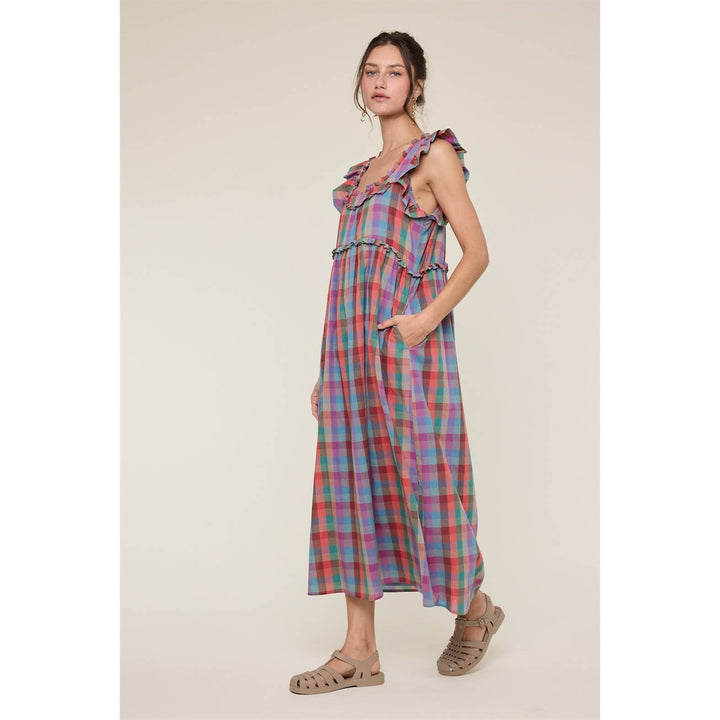 Marth Plaid Maxi dress