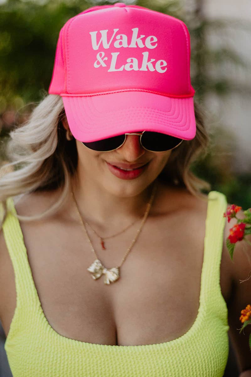 Wake & Lake Wholesale Foam Trucker Cap: Hot Pink