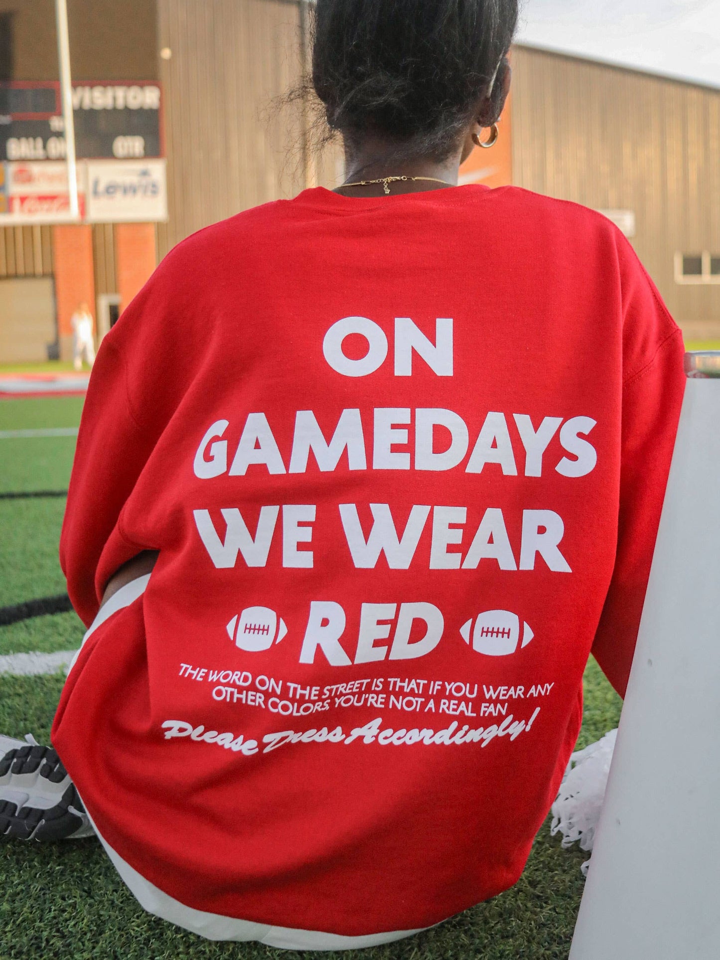 GAMEDAYS WE WEAR RED SWEATSHIRT