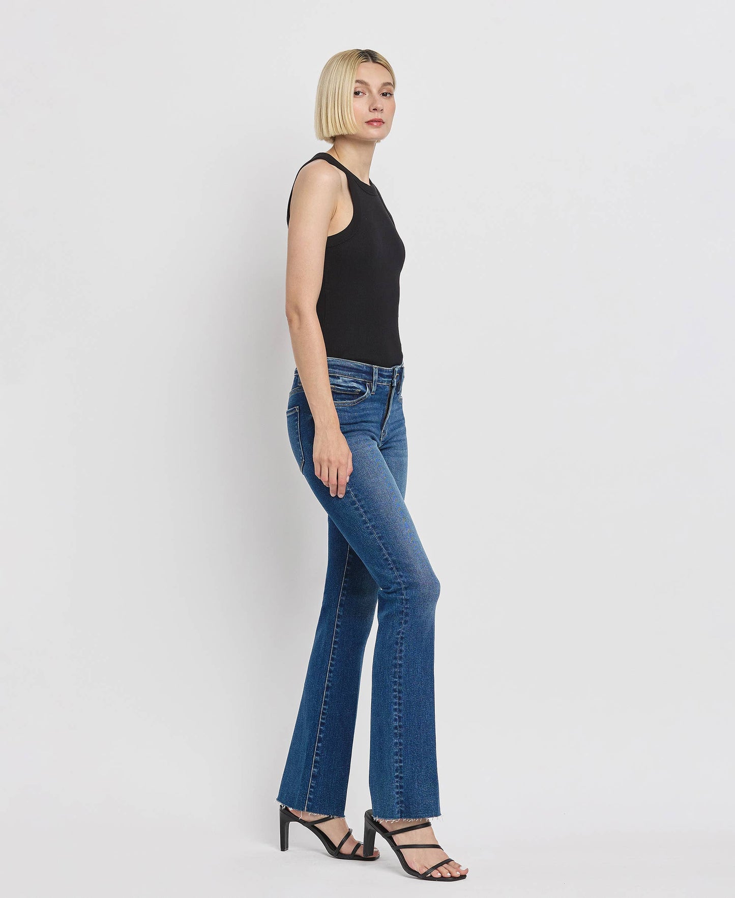 VIGILANT MID RISE SLIM BOOTCUT JEANS