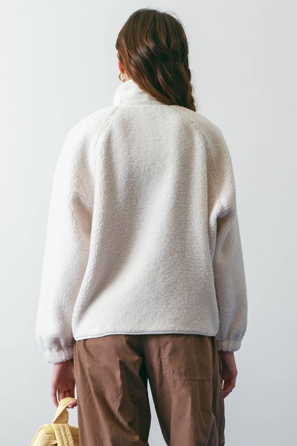 SOLID SNAP BUTTON FLEECE JACKET: HUNTER GREEN