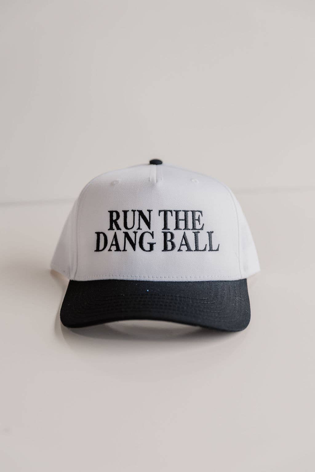 Run the Dang Ball Vintage Embroidered Trucker Hat