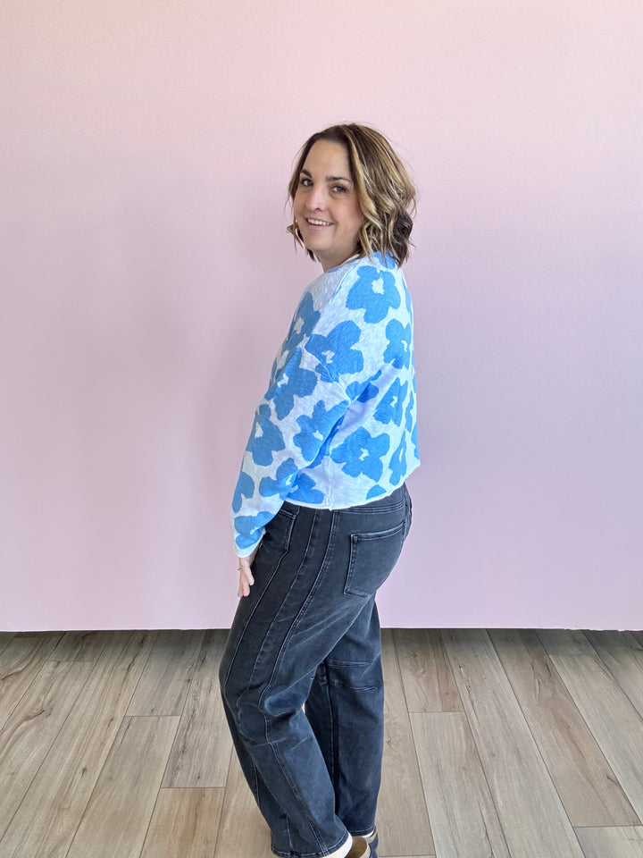 Black High Rise Ankel Barrel Leg Jeans