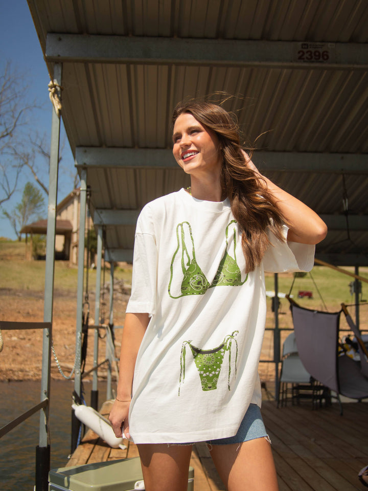 BIKINI TEE - PAISLEY: S