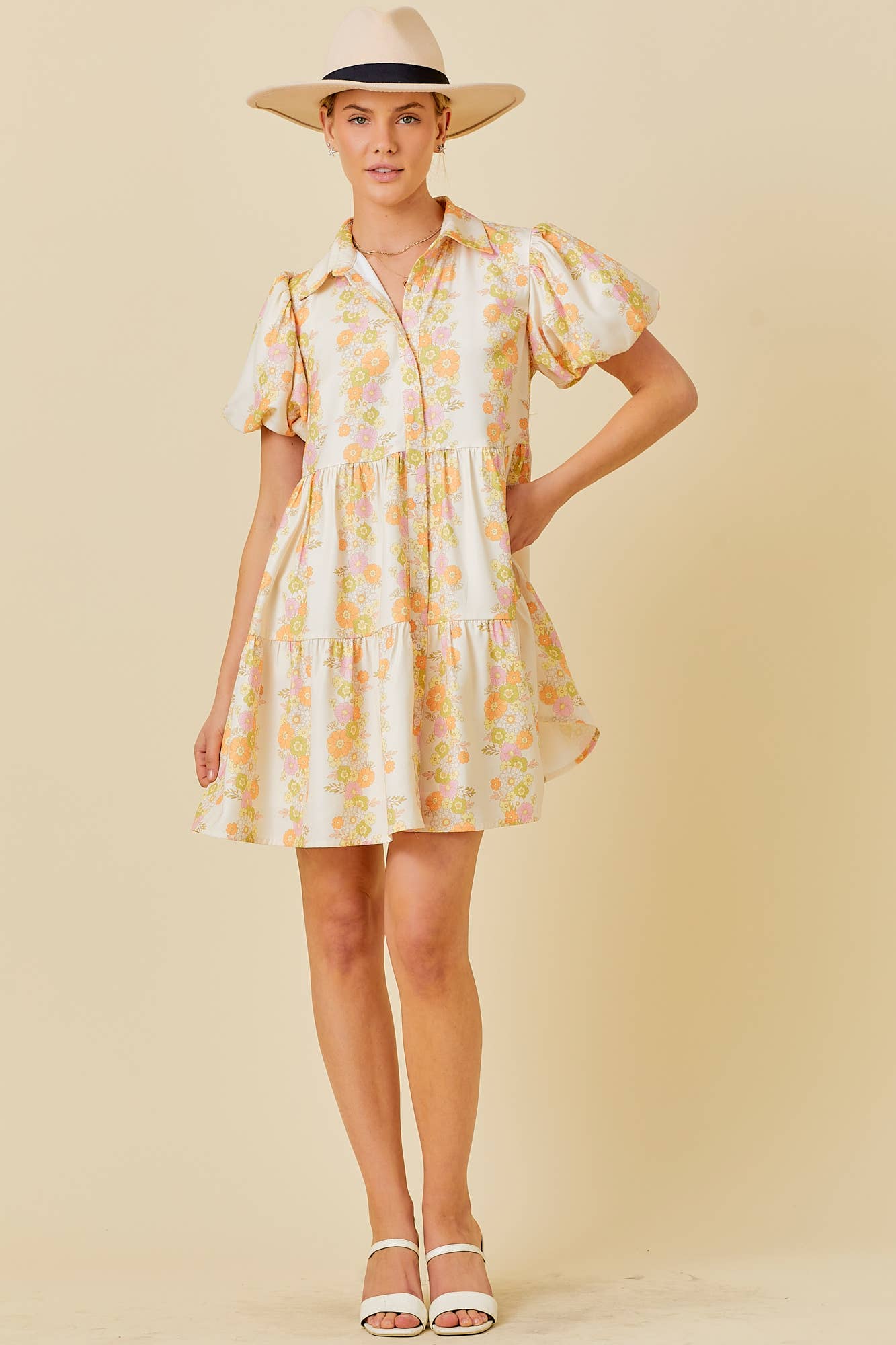 MILLIE Multi Floral Baby Doll Dress