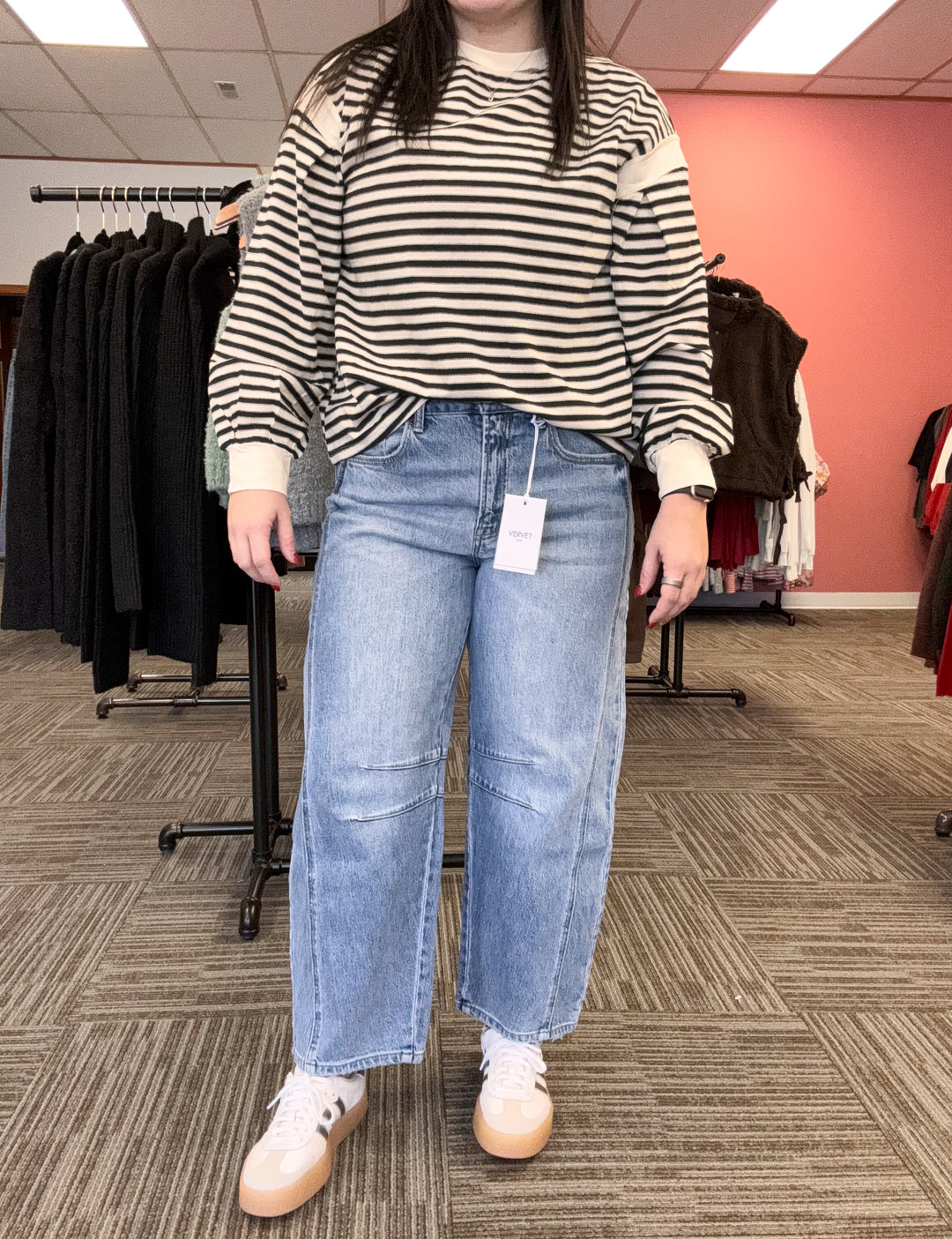 Kate high rise barrel denim
