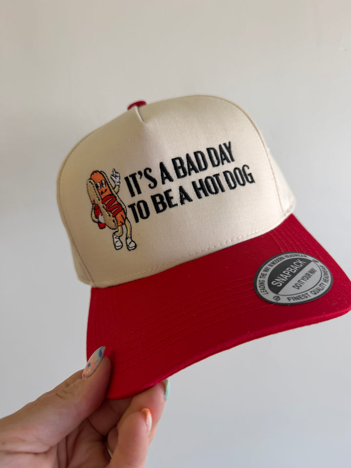 Hot Dog 4th of July Trucker Hat: Ketchup