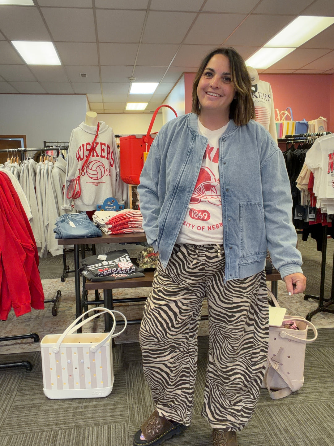 Zebra Barrel Print pull on pant|Boutique pants