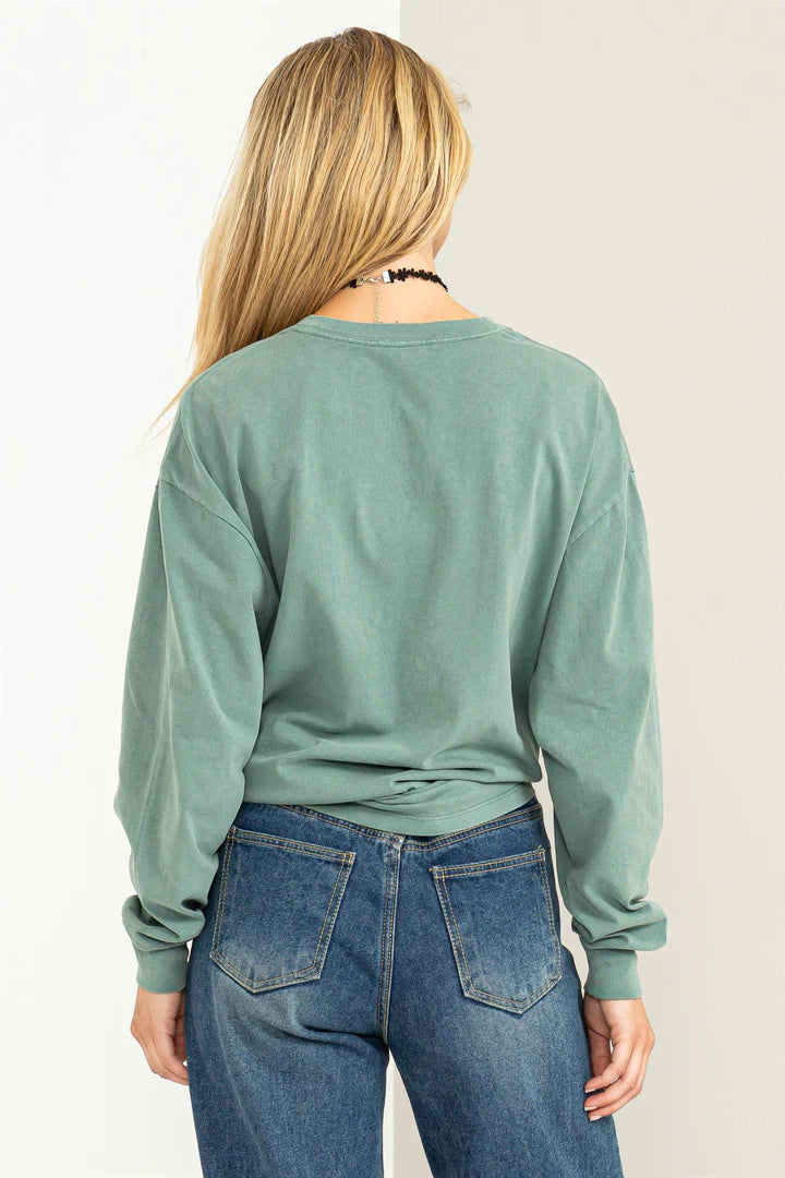 Bliss and Beyond Oversized Long Sleeve T Shirt