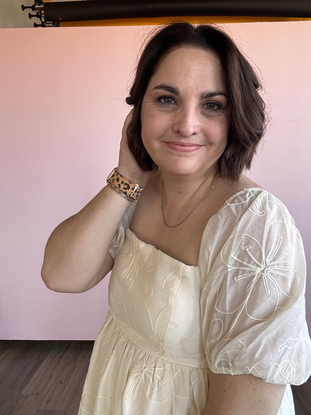 White Lotus Embroidered dress