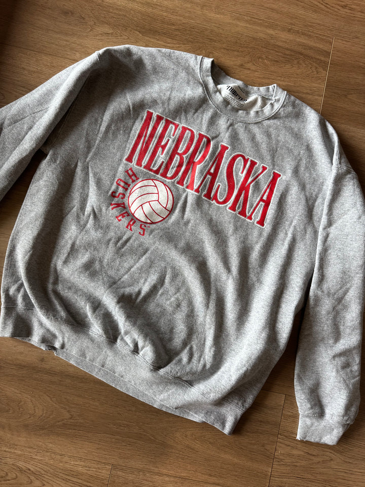 Nebraska Huskers Serif Volleyball crew